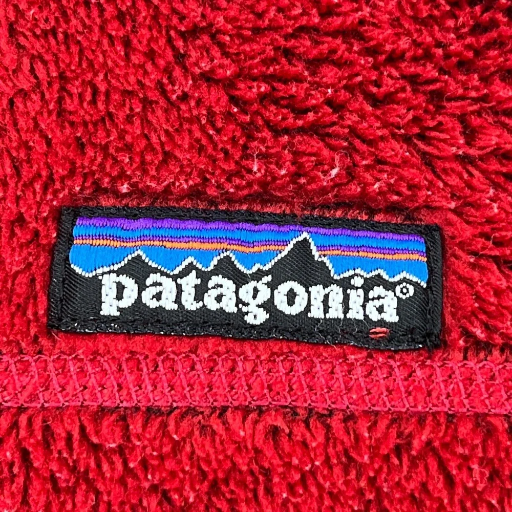 VTG Patagonia R2 Jacket Kids Large 12 Red Full Zip Fleece Pockets‎ Outdoor USA